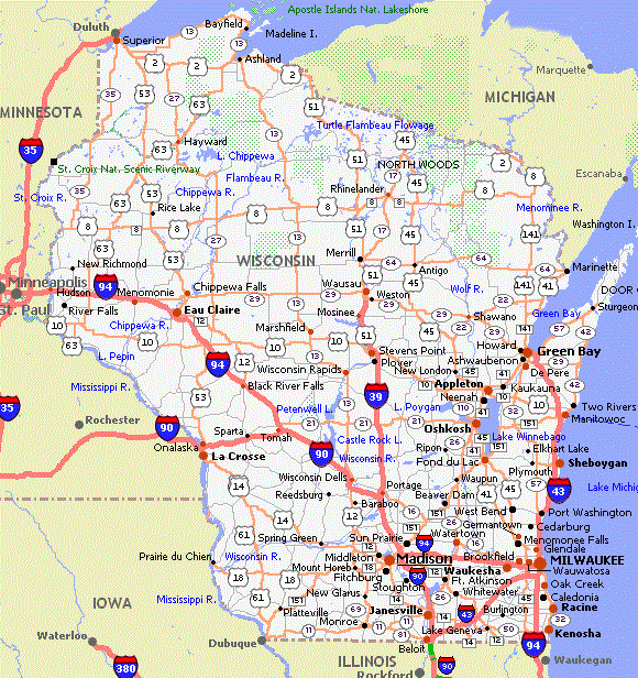 Wisconsin Map Fotolip