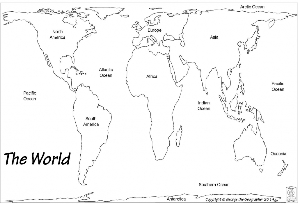 World Map Continents Outline Printable Printable Maps