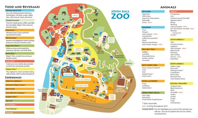 Zoo Map John Ball Zoo  Printable Map of The United States