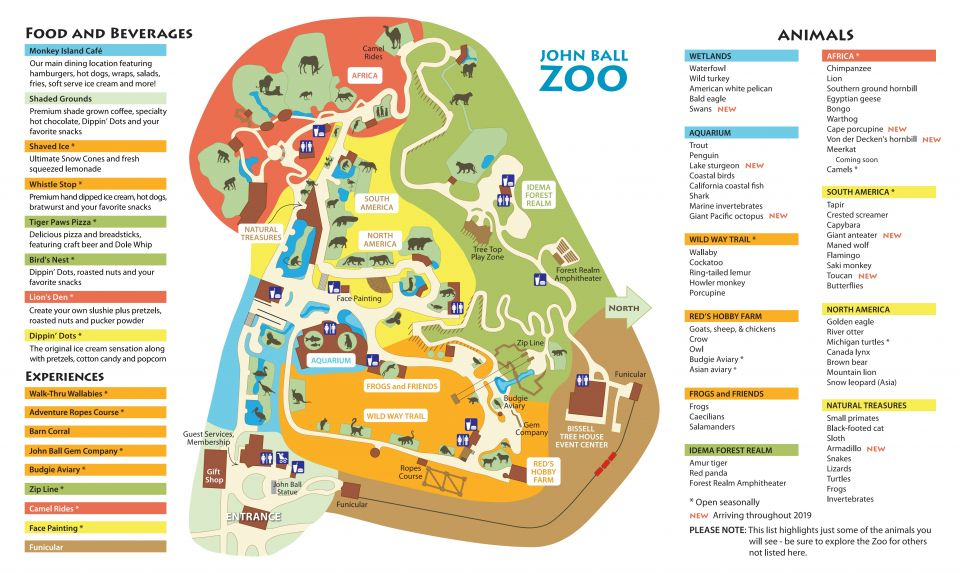 Zoo Map John Ball Zoo