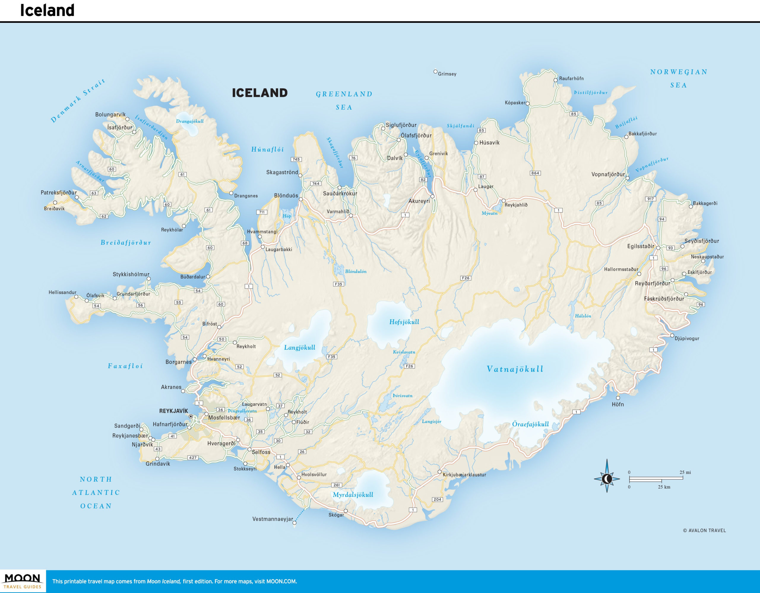 10 Elegant Printable Map Iceland Printable Map