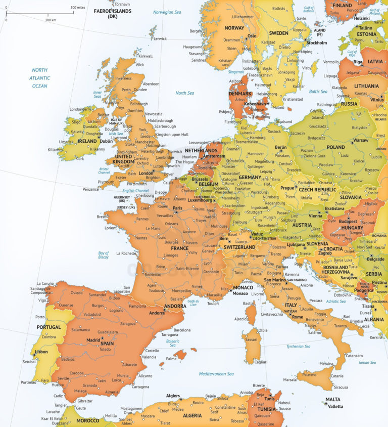 11 Western Europe Map Vector Images Western Europe