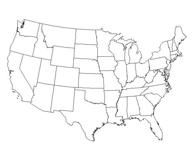 12 Blank USA Map Vector United States Images United 