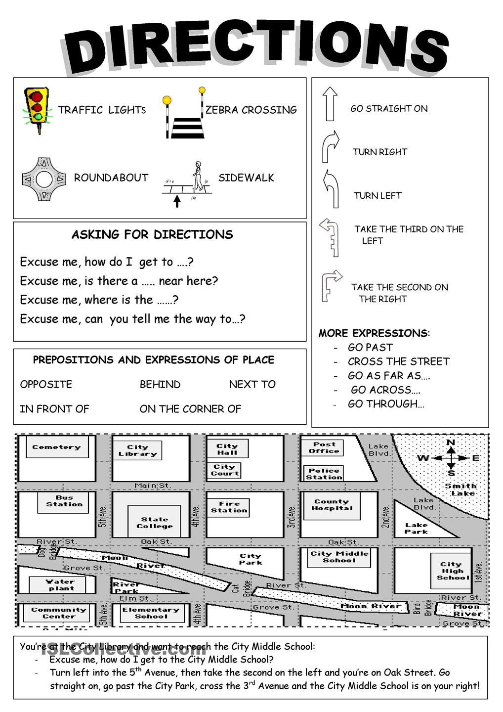 15 Best Images Of Primary English Direction Worksheet 