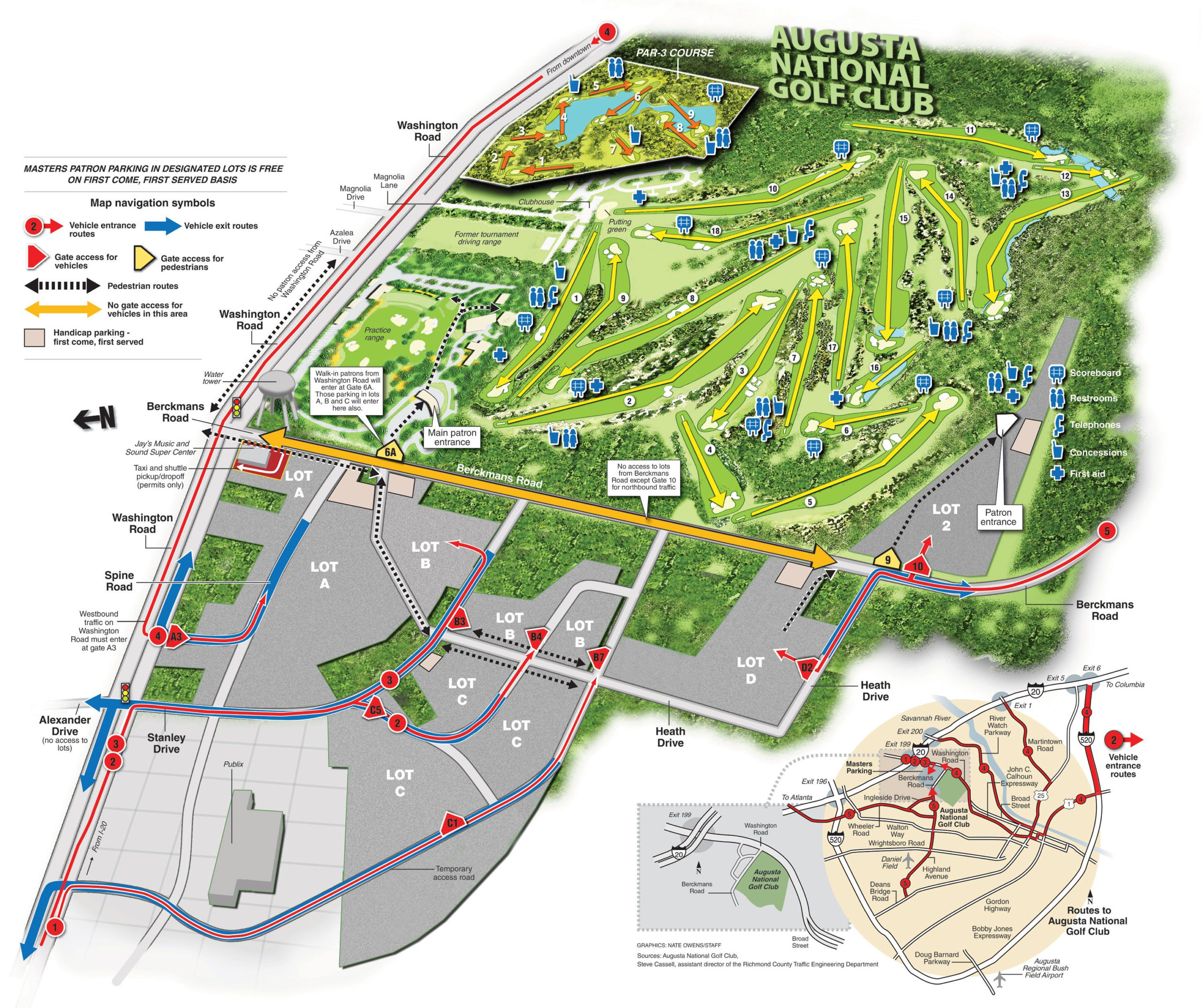 2010 Masters Course Map jpg 3000 2516 Golf Courses 