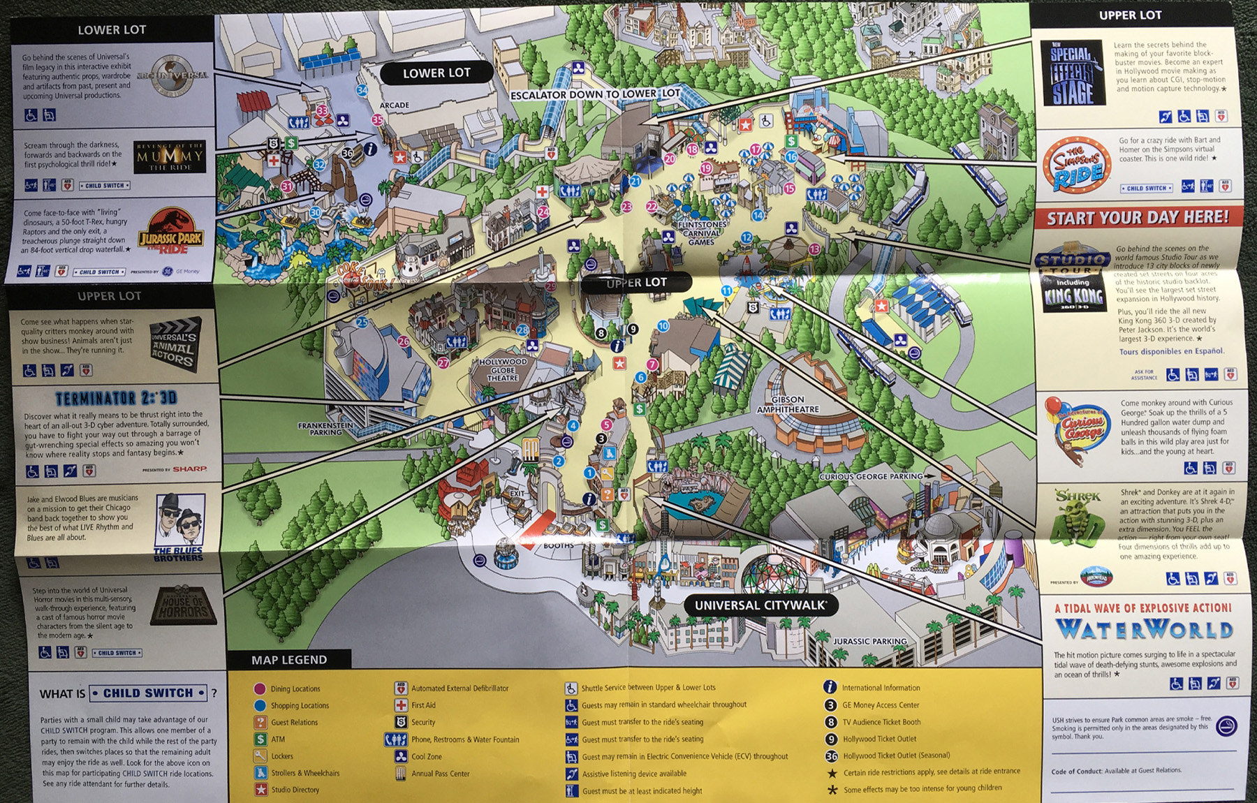 2010 Universal Studios Hollywood Map