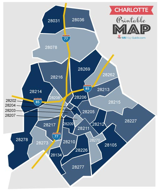 29 Map Of Charlotte Nc Zip Codes Maps Online For You