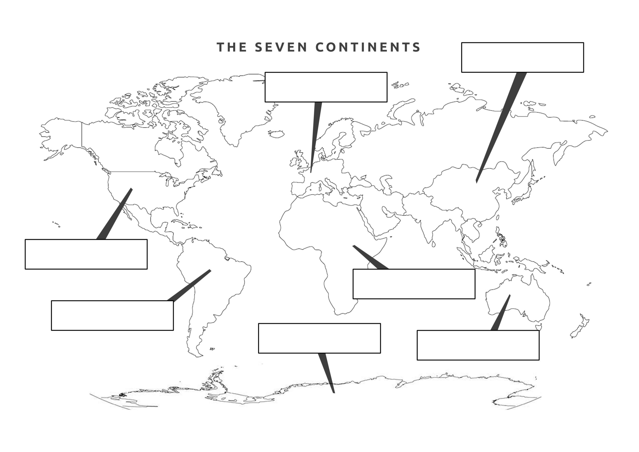 38 Free Printable Blank Continent Maps KittyBabyLove