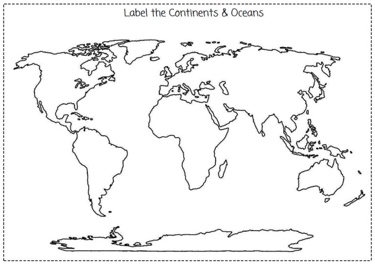38 Free Printable Blank Continent Maps KittyBabyLove