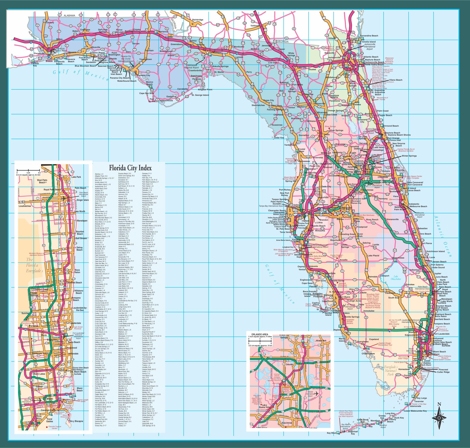 6 Best Florida State Map Printable Printablee