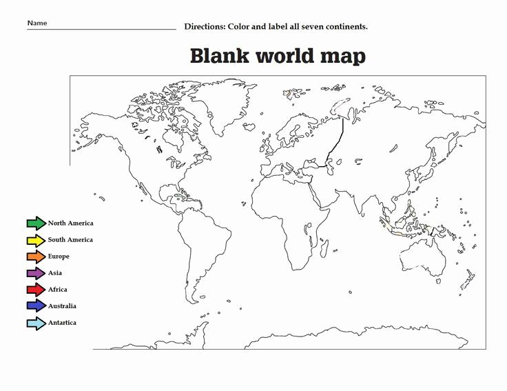 7 Continents Worksheet For Kindergarten In 2020 Blank 