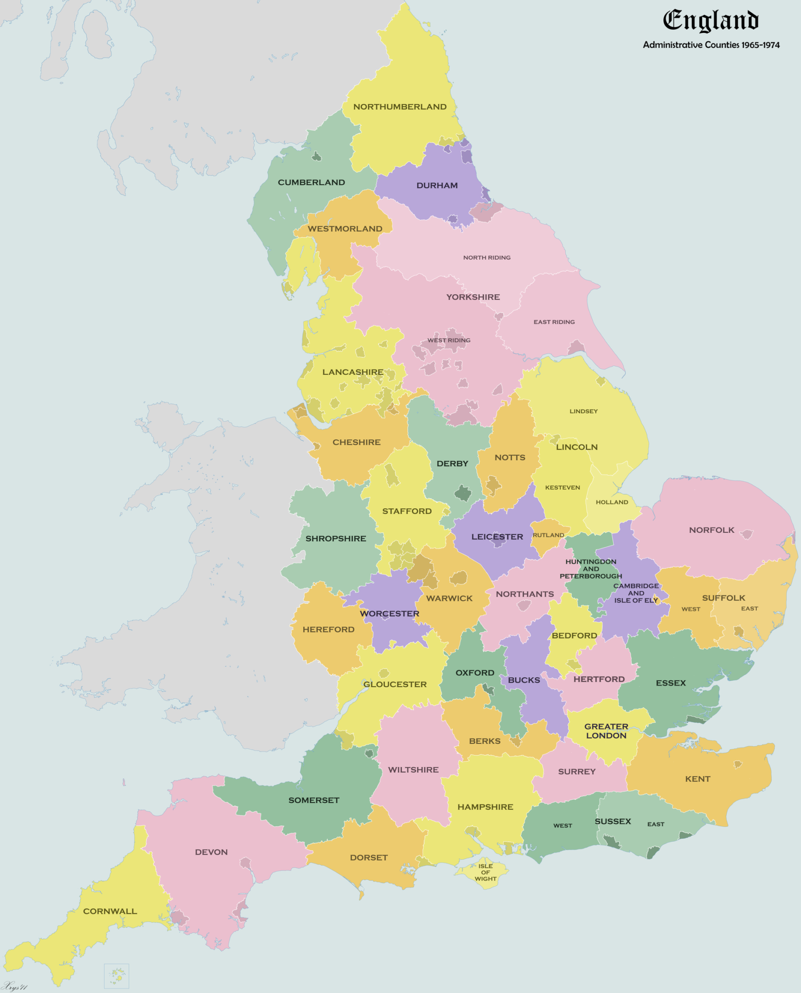 Administrative Counties Of England Wikipedia – Printable Map of The