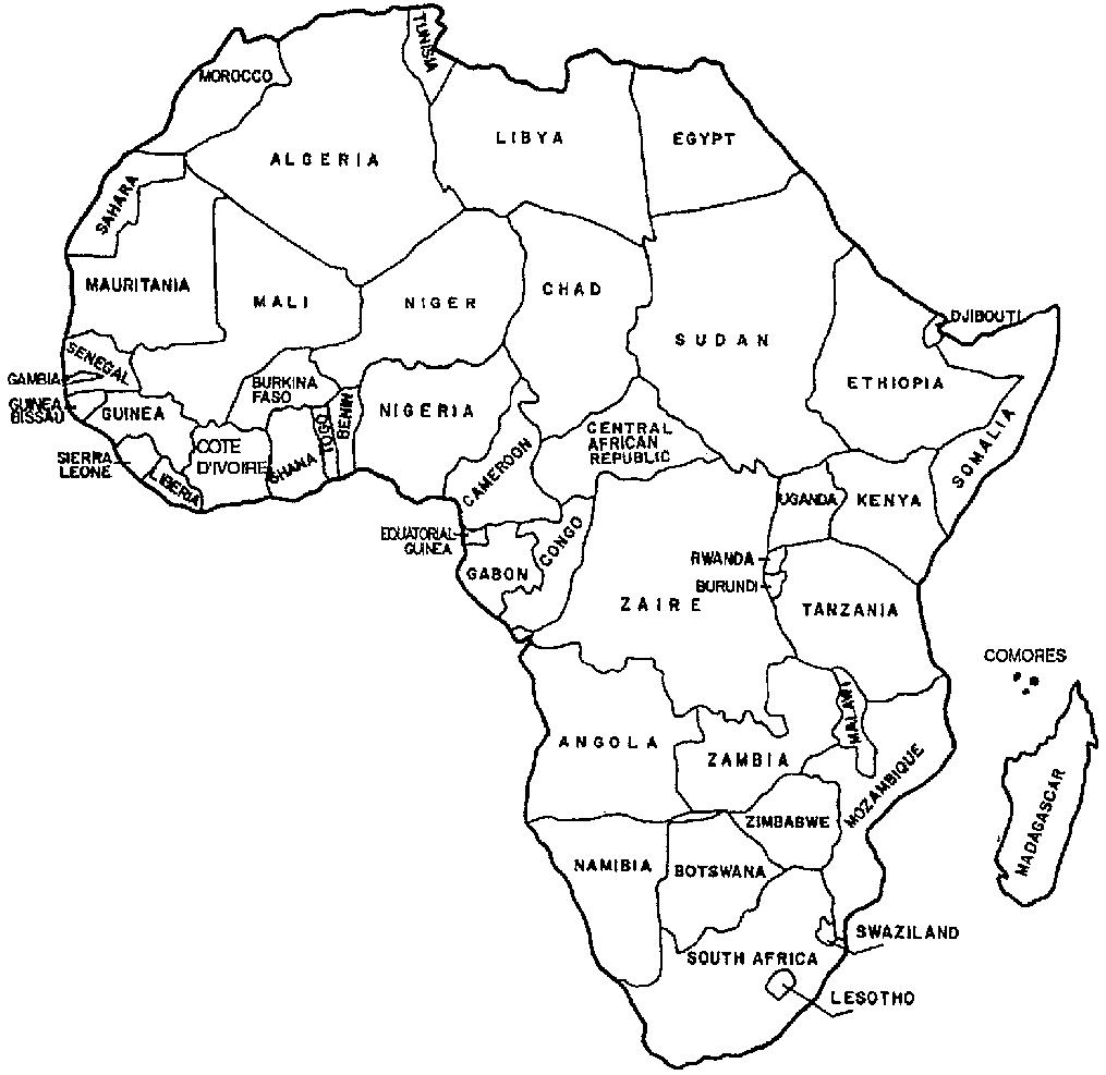 Africa Map Coloring Pages At GetColorings Free 