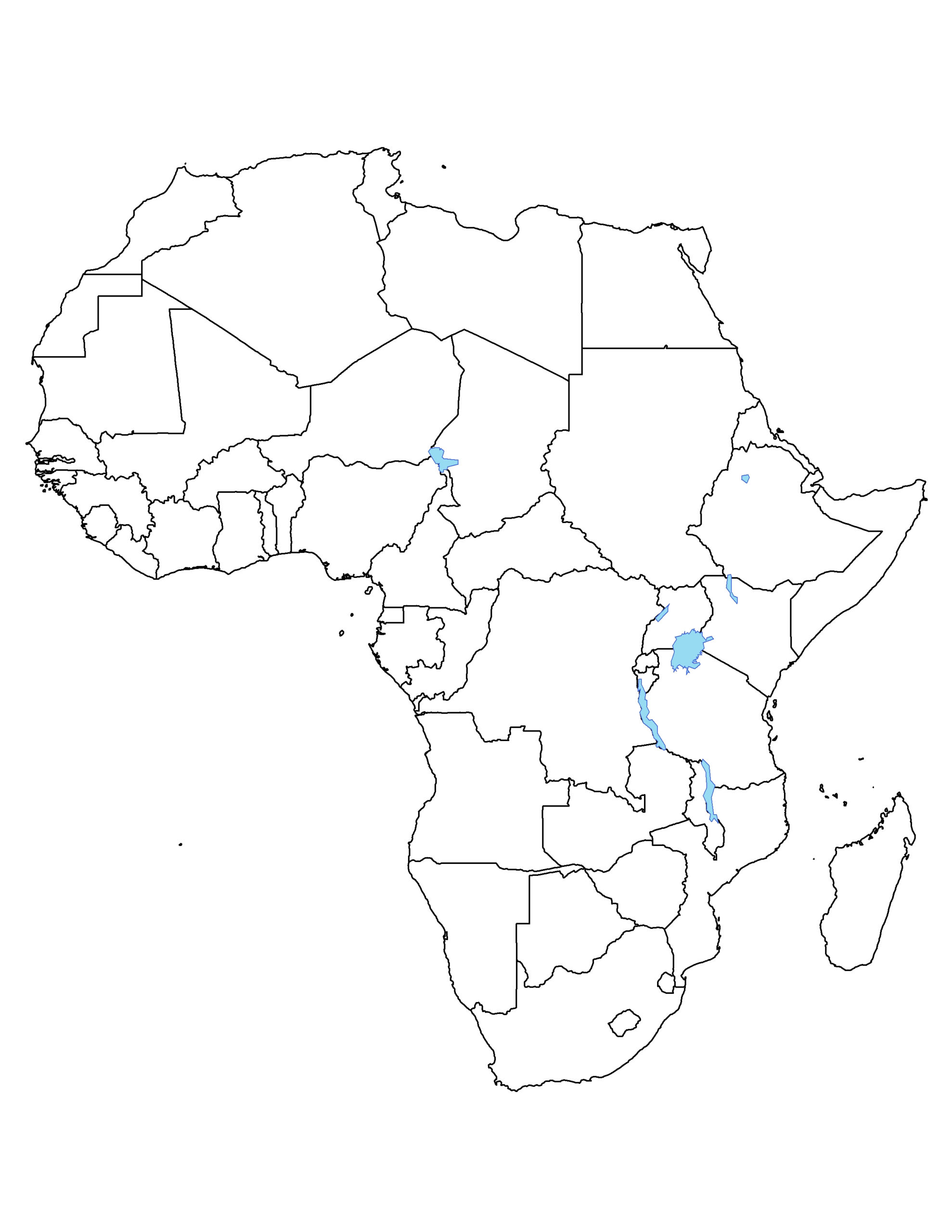 Africa Political Outline Map Full Size Gifex