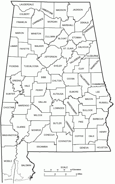 Alabama Counties Alabama Counties