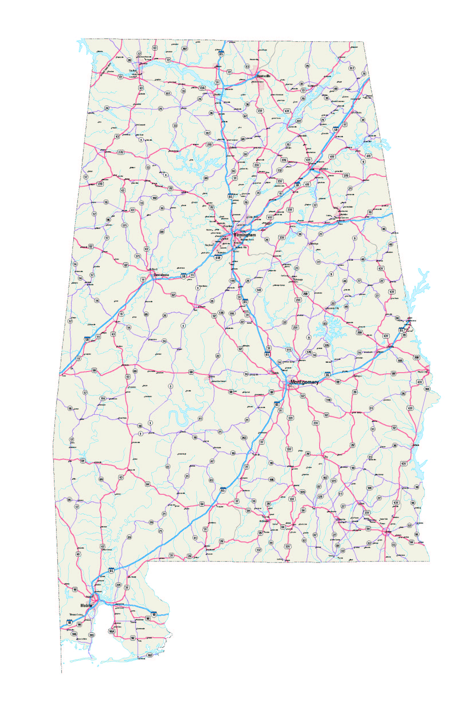 Alabama Maps Free Printable Alabama Road Maps Alabama Maps Free Printable Alabama Road Maps