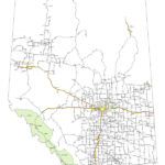 Alb New Road Map Alberta Canada Diamant Ltd Intended For