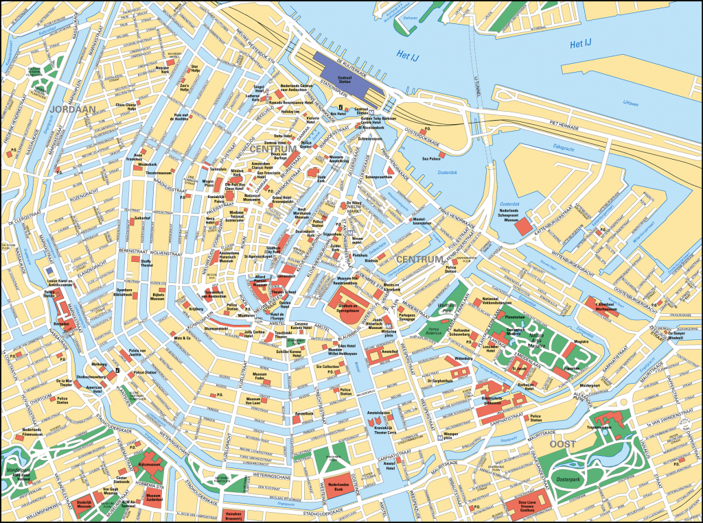 Amsterdam Maps Top Tourist Attractions Free Printable 