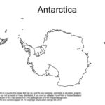 Antarctica South Pole Outline Printable Map Royalty Free