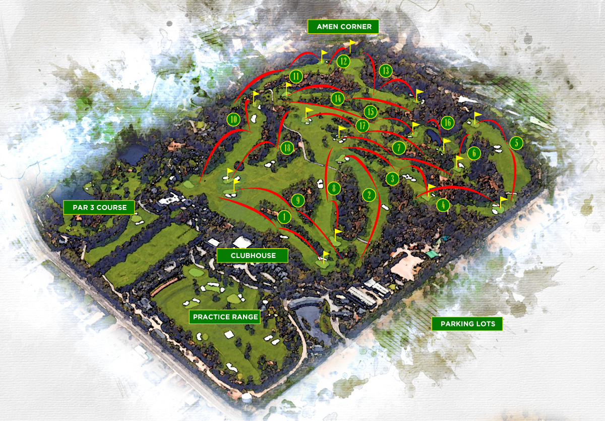 Augusta National Golf Club Course Map