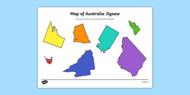 Australia Map Jigsaw Puzzle Printable Twitterleesclub