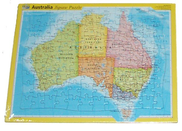 Australia Map Jigsaw Puzzle Printable