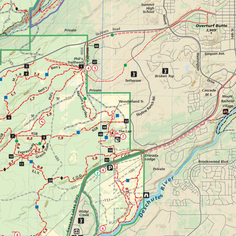Bend Area Trail Map Adventure Maps