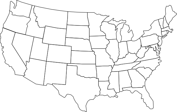 Black And White U s Map Clip Art At Clker Vector 