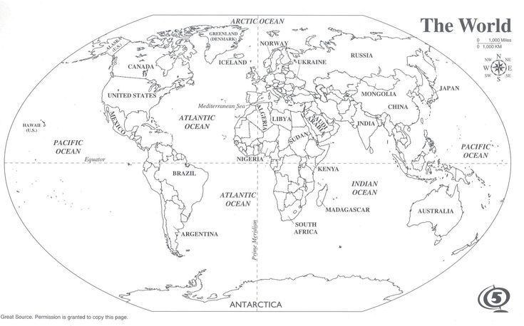 Black And White World Map With Continents Labeled Best Of 