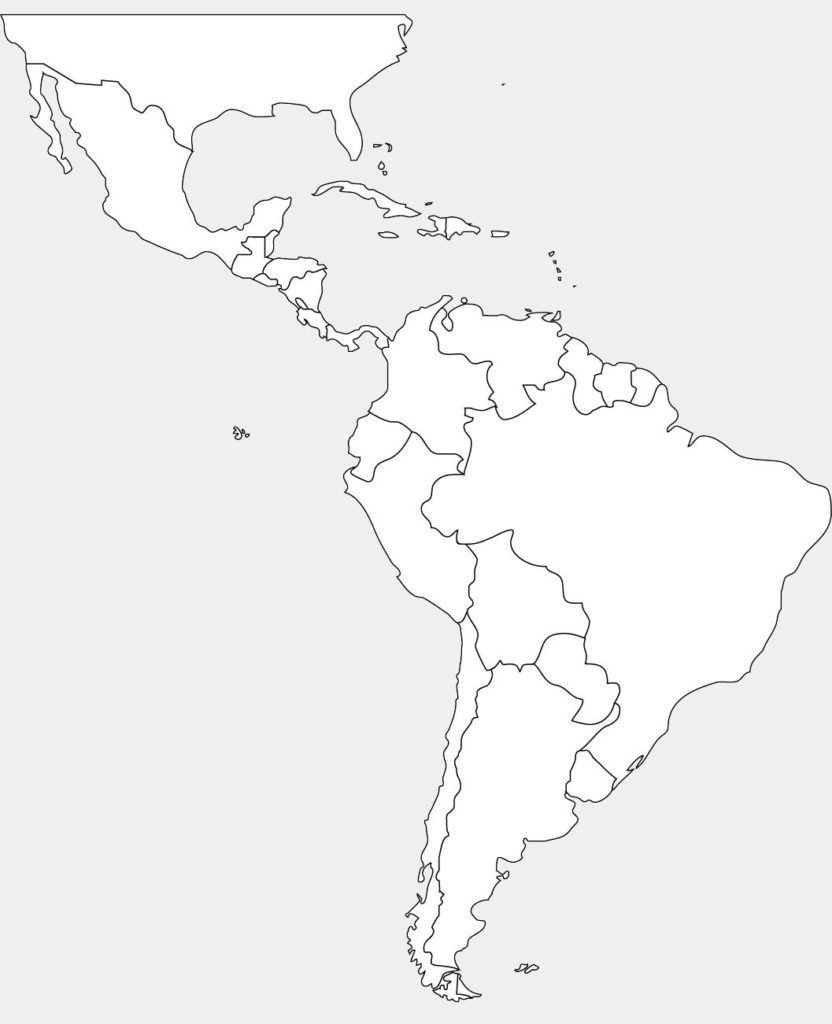 Blank Map Of Latin America Printable Free Printable Maps