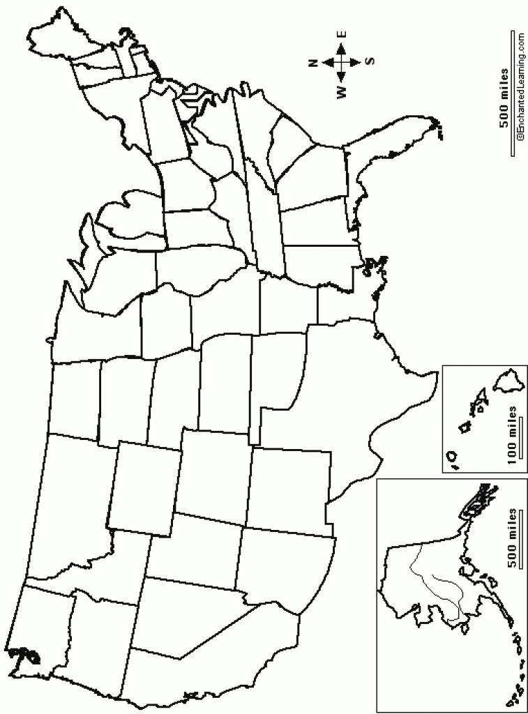 Blank Map Of The United States With Numbers Printable Map