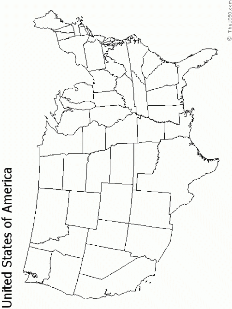 Blank Outline Map Of The United States Printable Map