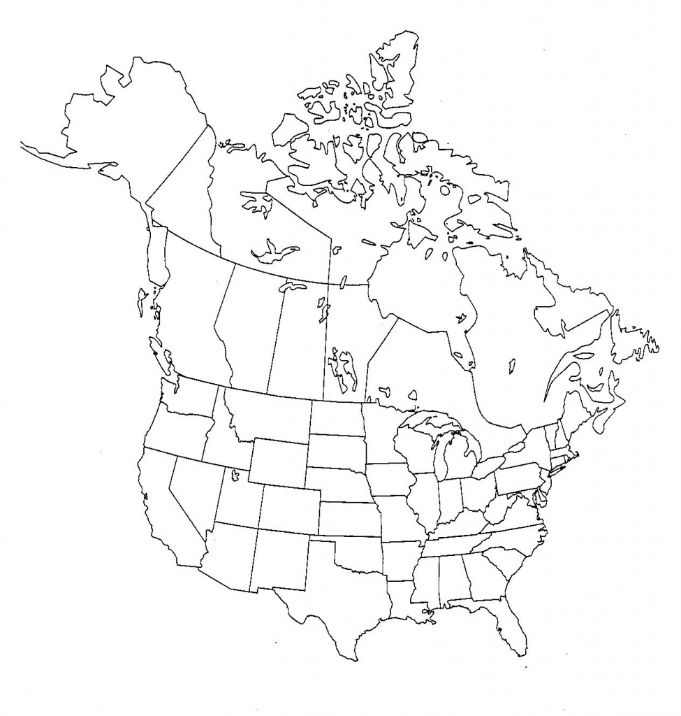 Blank Us And Canada Map Printable Printable Map Of The United States