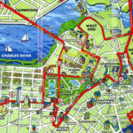 Boston Tourist Map Tourist Map Of Boston United States