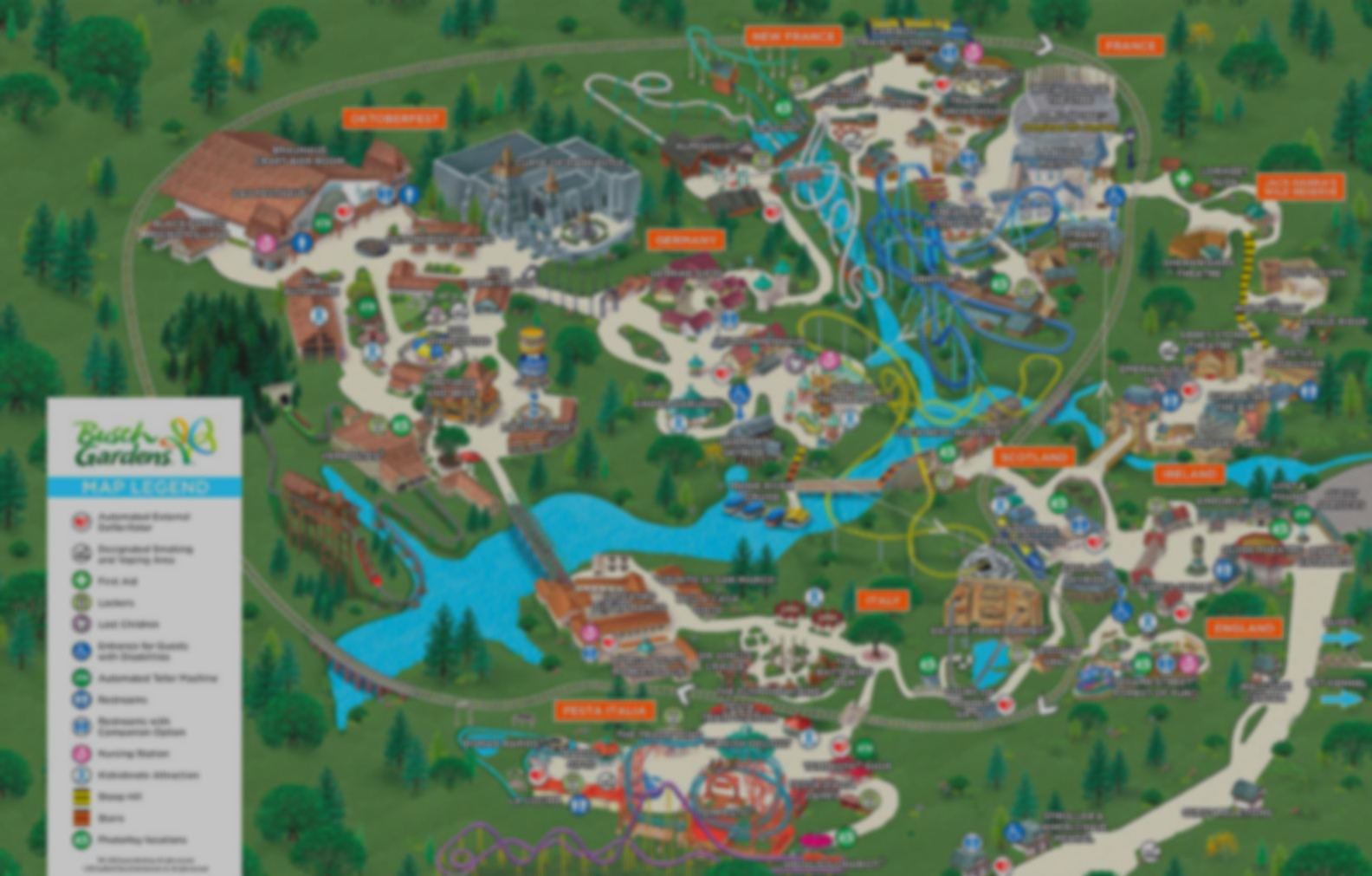 Busch Gardens Williamsburg 2016 Map Fun Tracker BGWFans Busch Gardens Williamsburg 2016 Map Fun Tracker BGWFans
