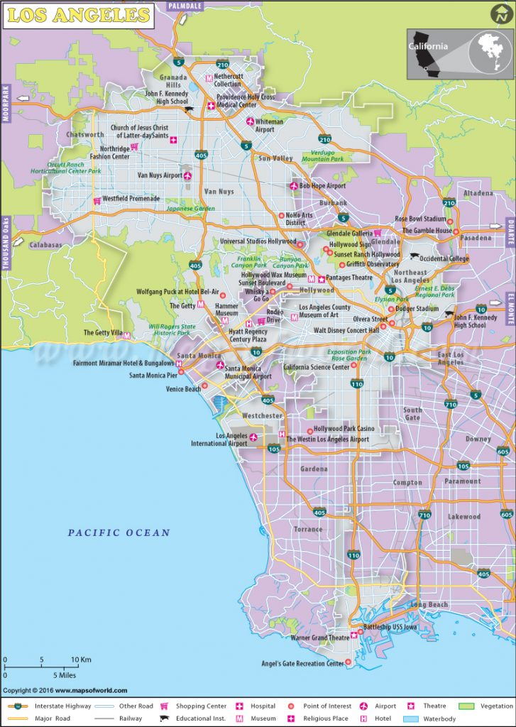 Buy Los Angeles City Map