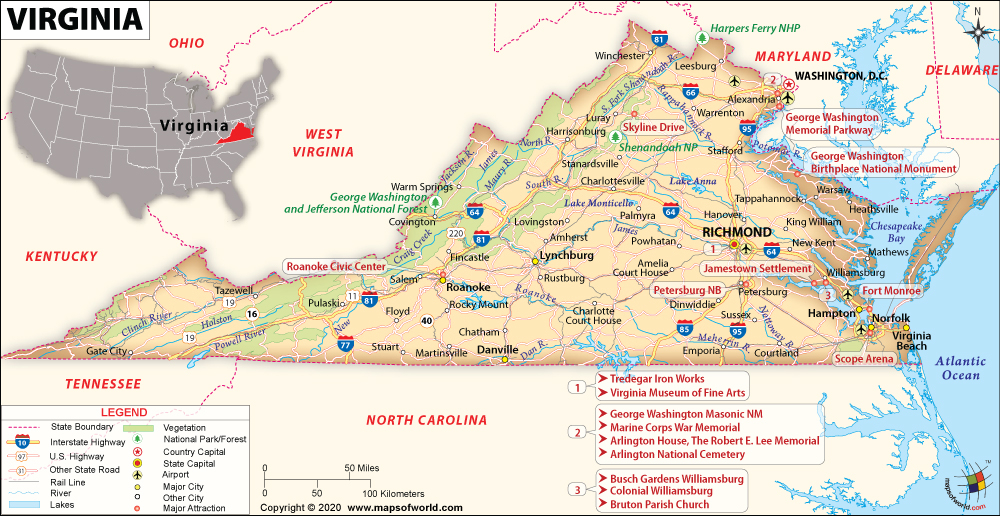 Buy Reference Map Of Virginia