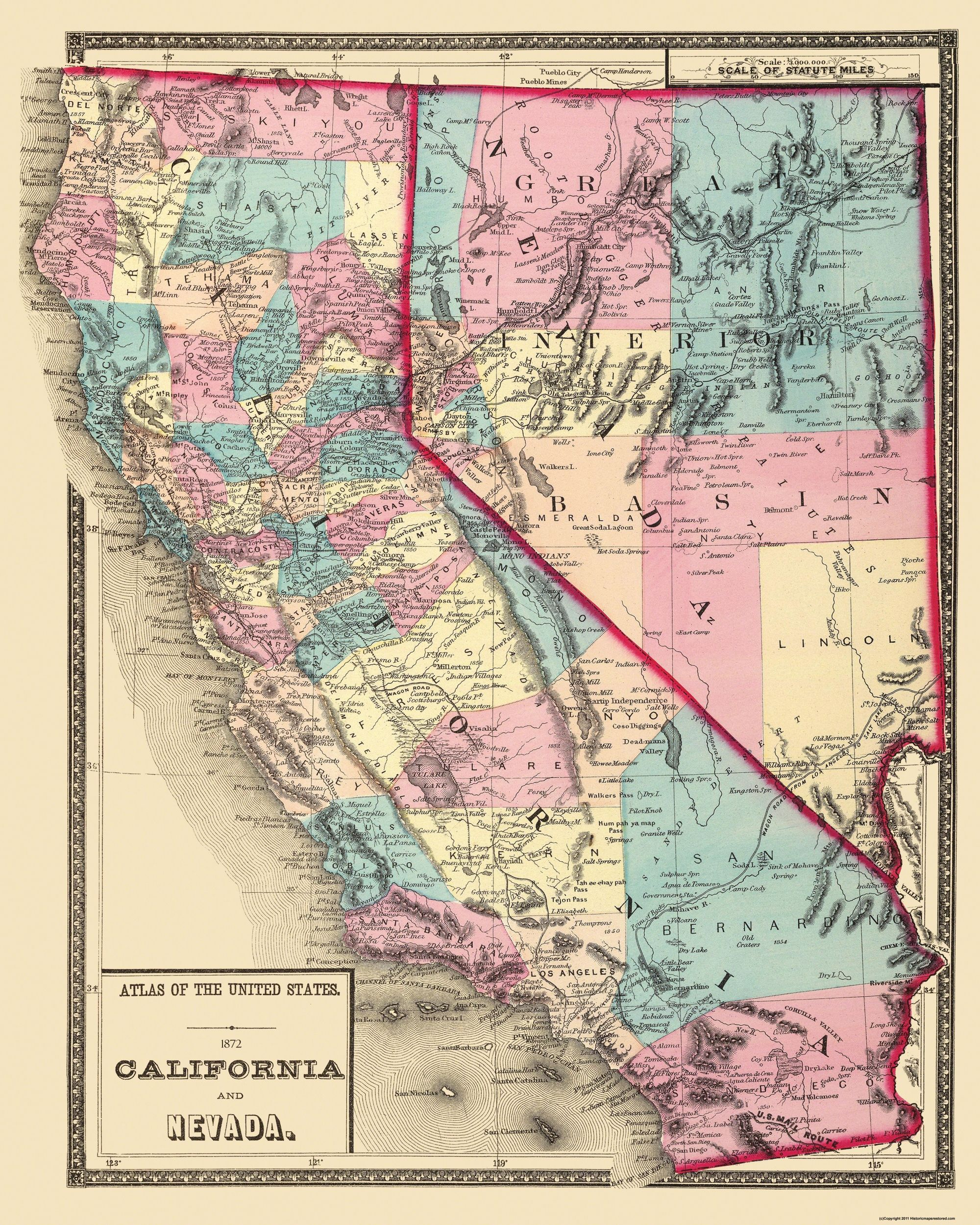 California Nevada 1872 23 X 28 75 Walmart 