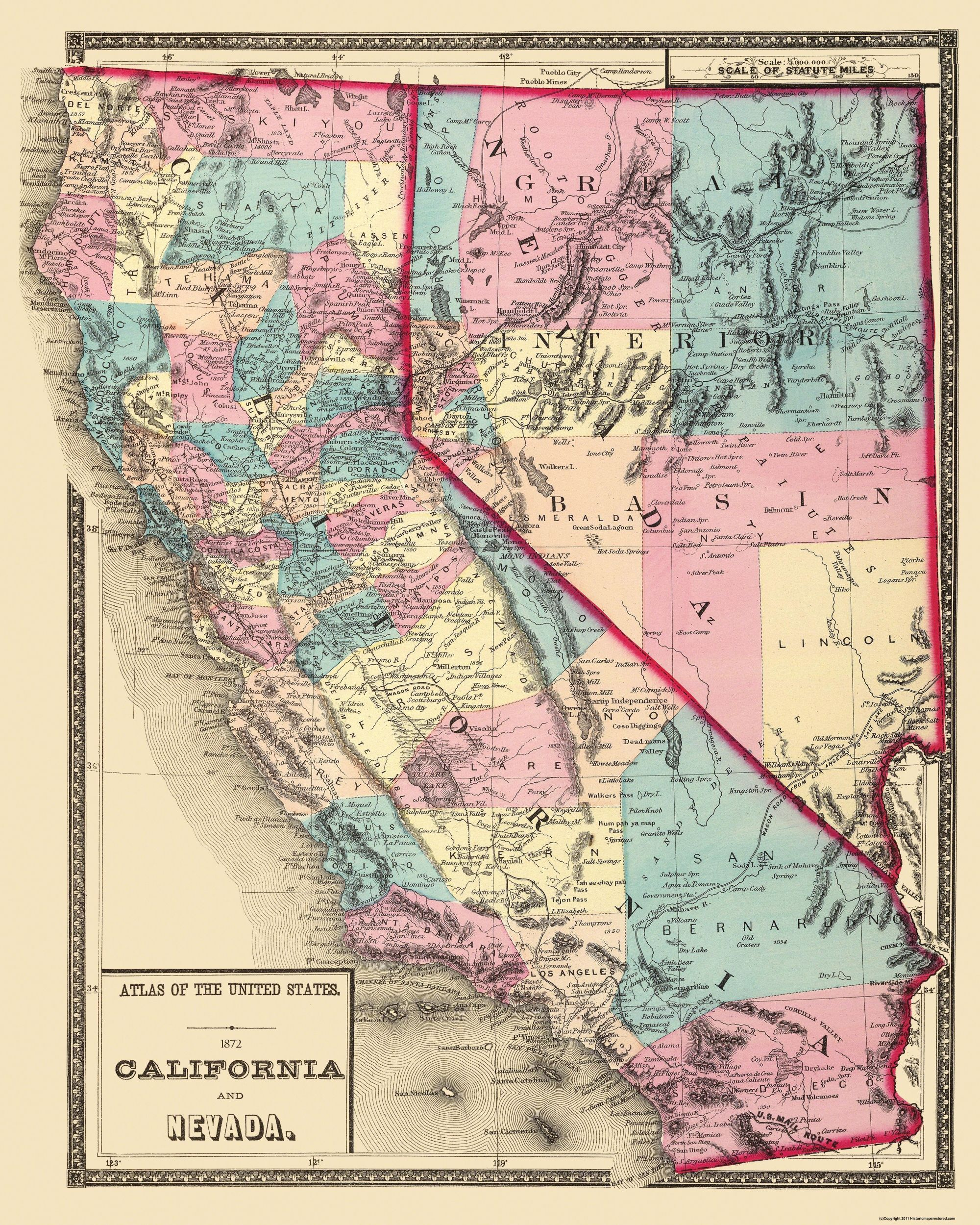 California Nevada 1872 23 X 28 75 Walmart California Nevada 1872 23 X 28 75 Walmart