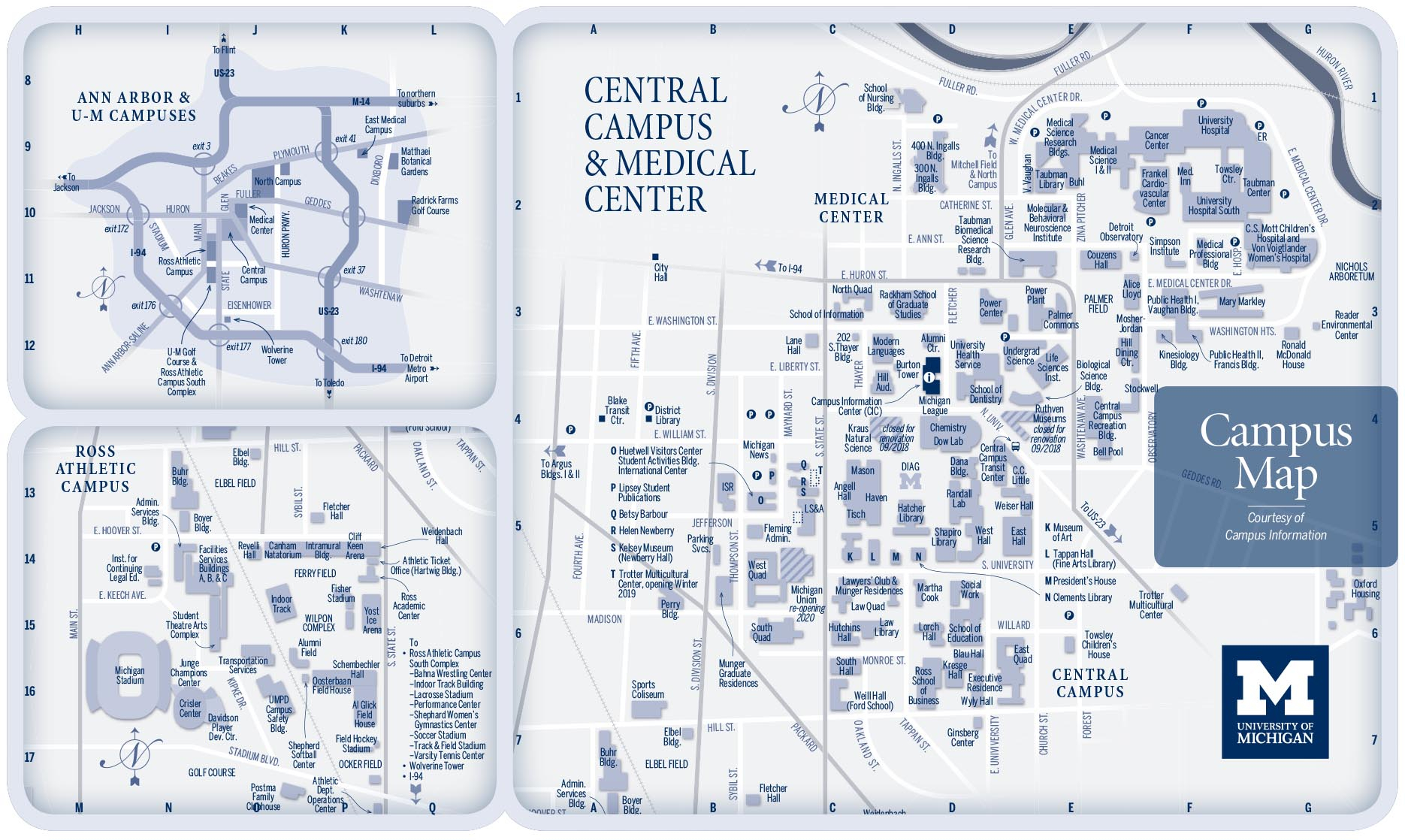 CAMPUS MAPS University Of Michigan Online Visitor s Guide