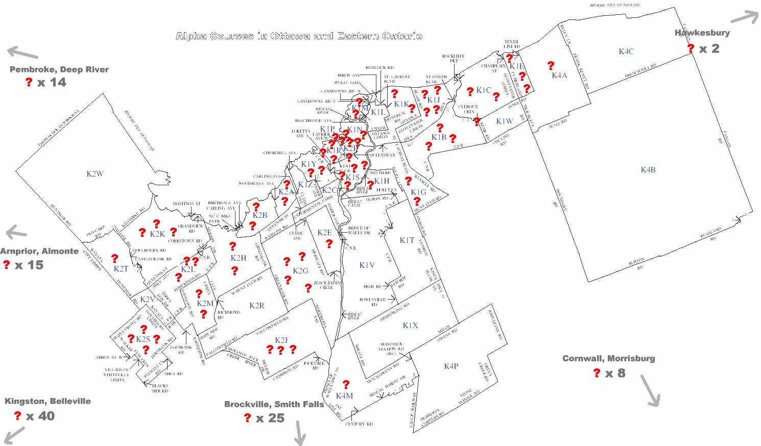 Ontario Area Codes Map