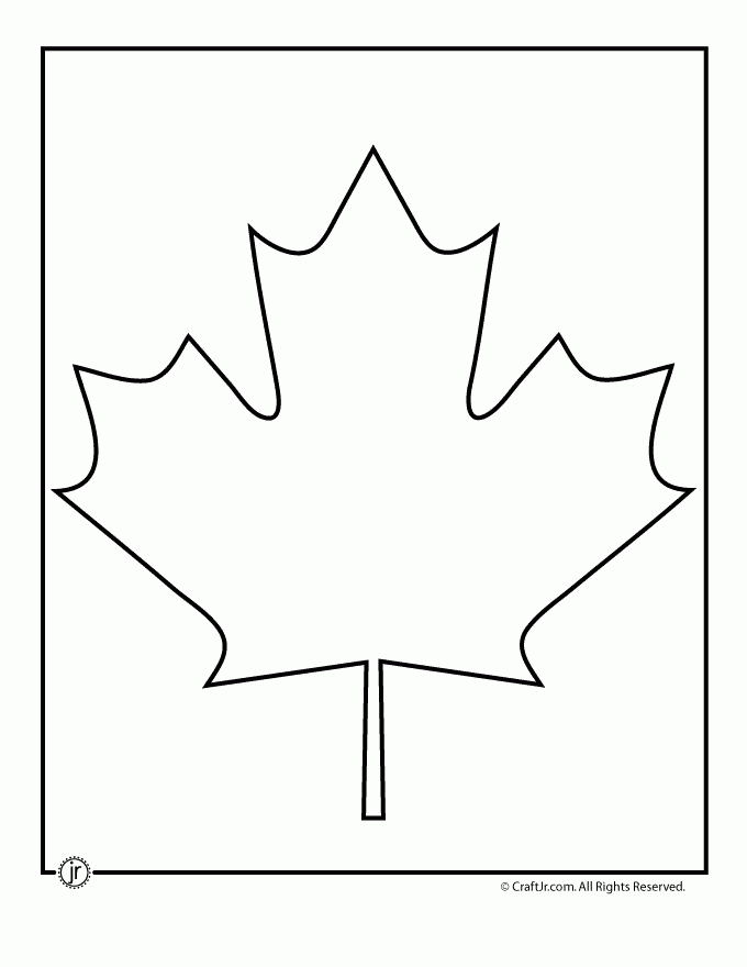 Canadian maple leaf template Woo Jr Kids Activities