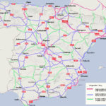 Carte Des Routes Et Autoroutes D Espagne