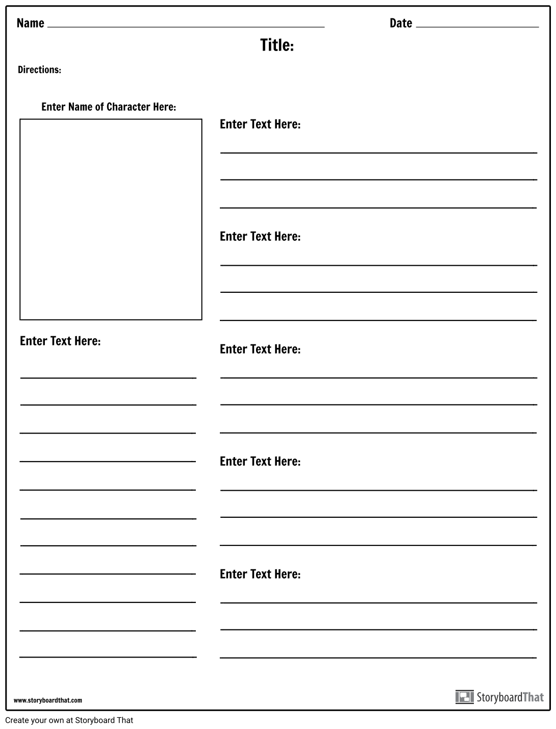 Character Map Graphic Organizer Character Map Worksheet