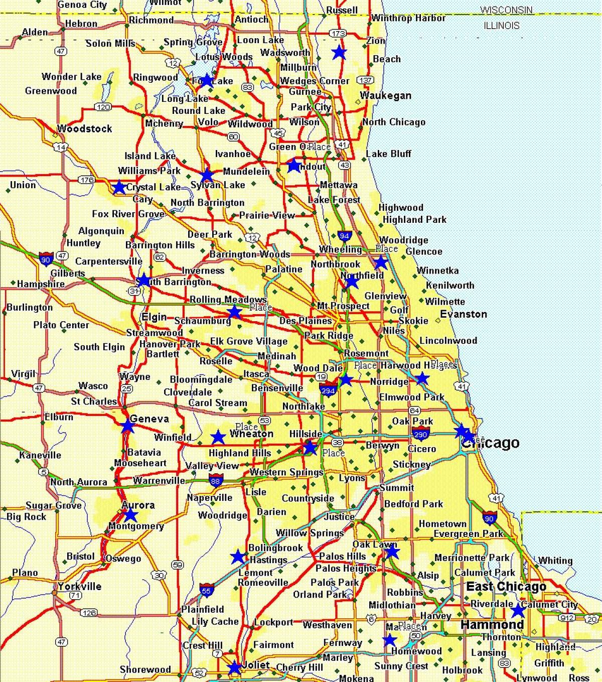 Chicago Map City Map Of Chicago United States Of America 