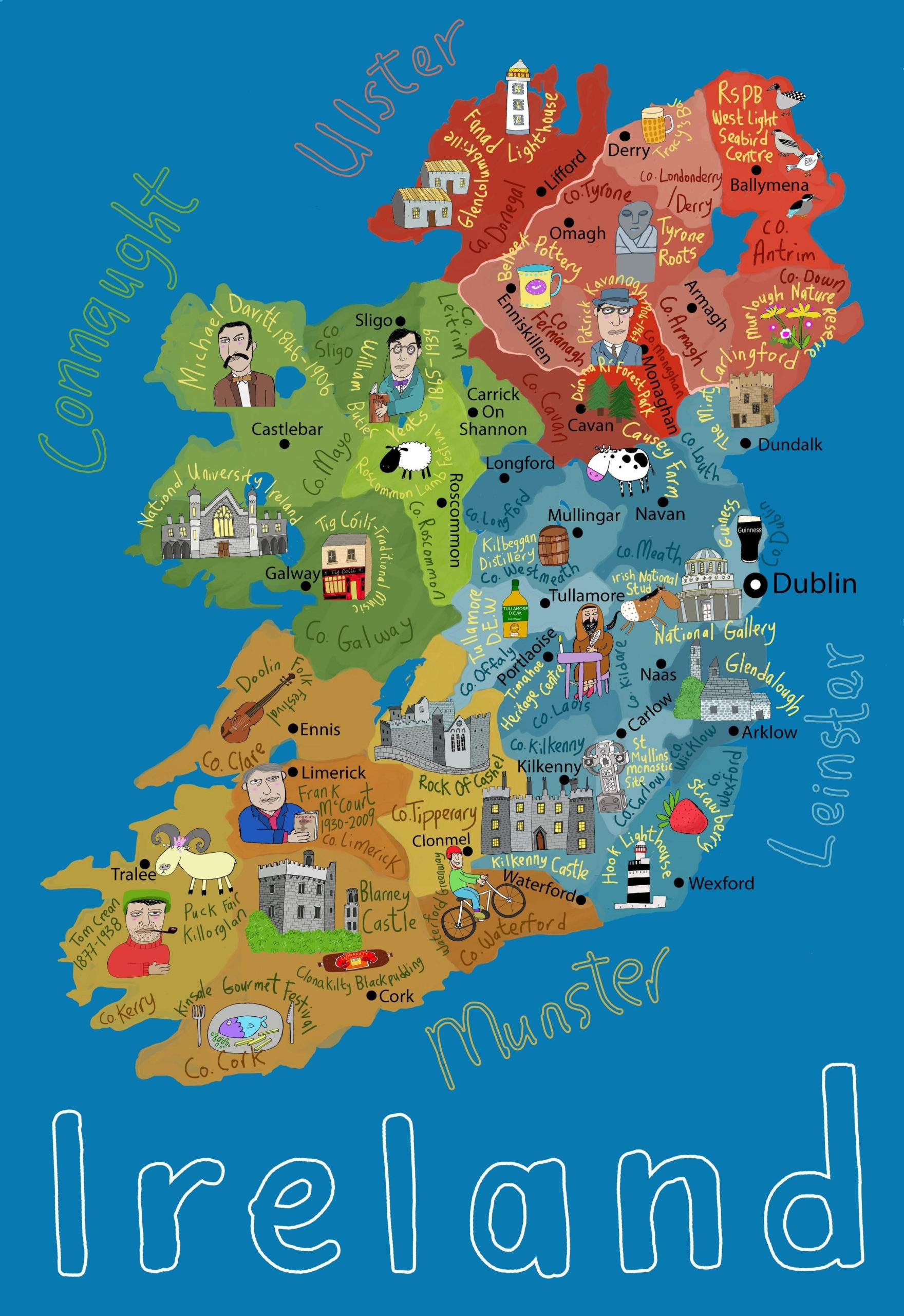 Childrens Map Of Ireland Map Of Ireland For Children 