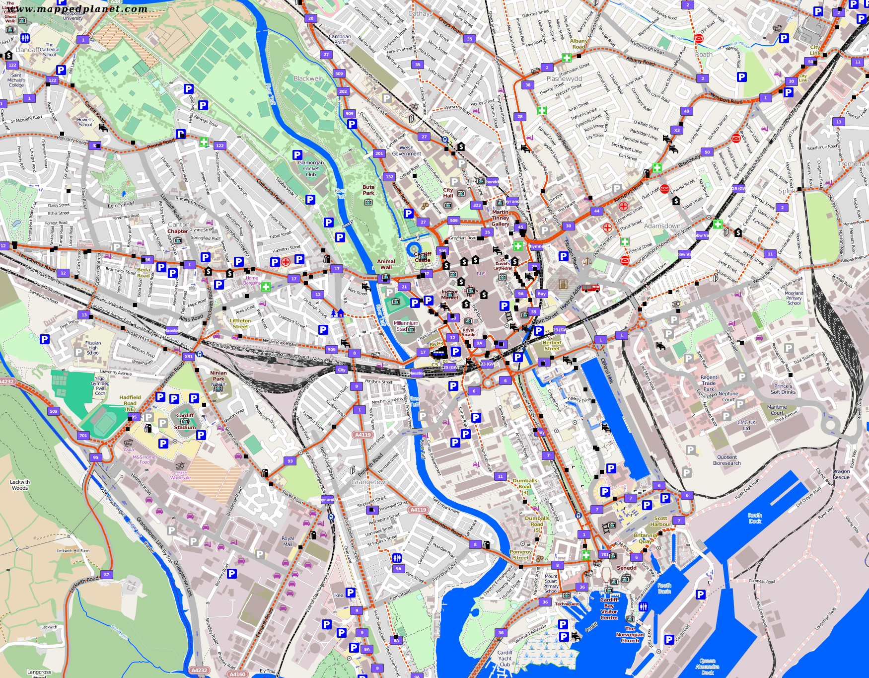 City Maps Cardiff