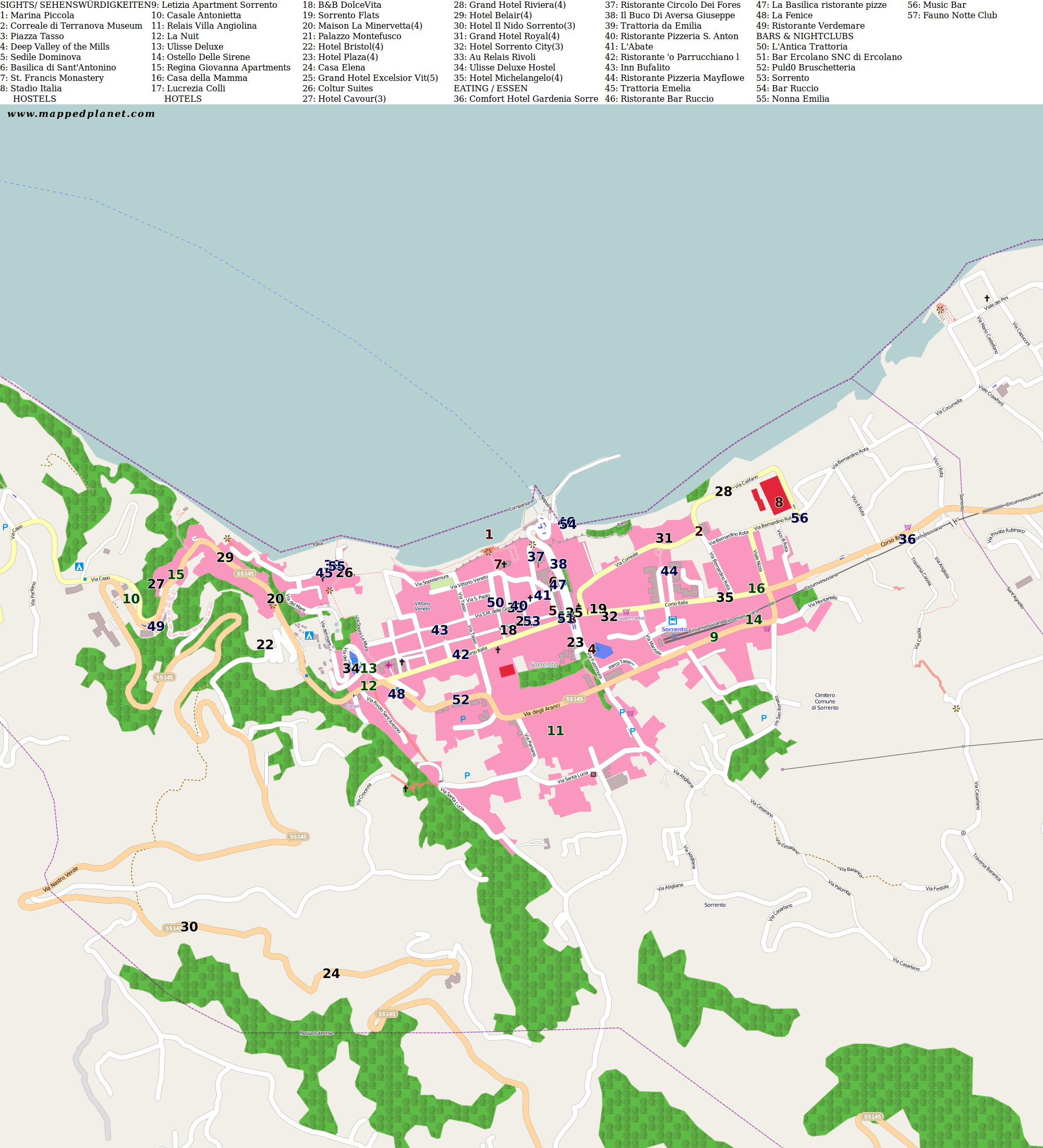 City Maps Sorrento
