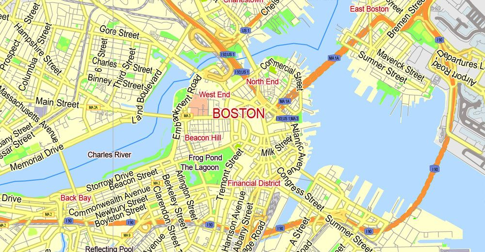 City Of Boston Map Street Maps Yahoo Image Search 