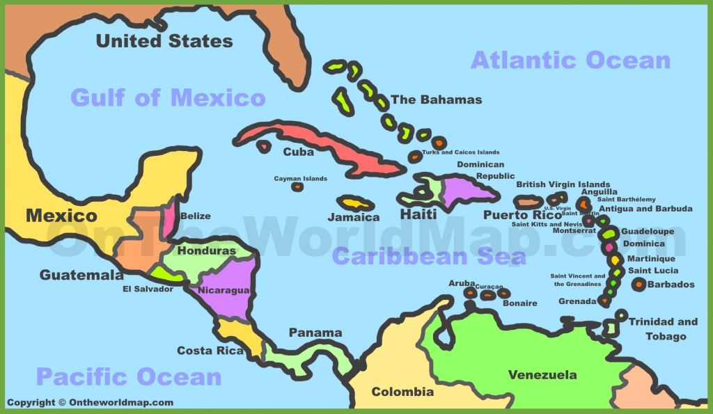 Comprehensive Map Of The Caribbean Sea And Islands 